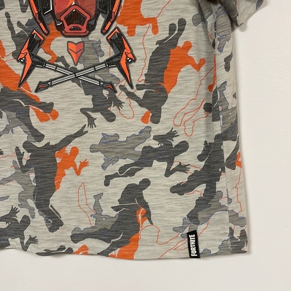 Fortnite gaming T-shirt, gray/orange/black, size XL (14/16) - Picture 4 of 6